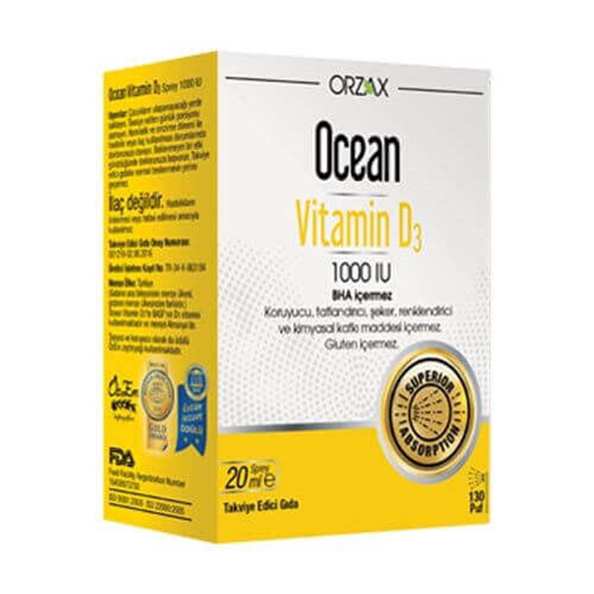 Ocean Vitamin D3 1000 IU Oral Sprey 20 ml Fiyatları