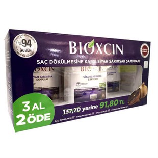 Bioxcin Saç Dökülmesine Karşı Siyah Sarımsak 300 ml 3 Al 2 Öde Şampuan