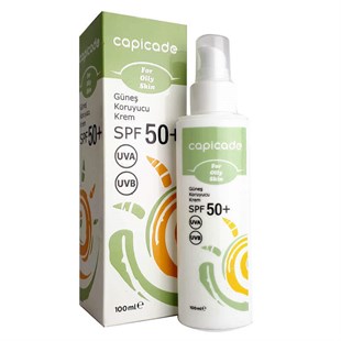 Capicade SPF50+ Güneş Koruyucu Krem Yağlı Ciltler İçin 100 ml