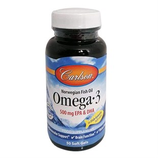 Carlson Omega-3 500 mg Fish Oil Balık Yağı 50 Kapsül